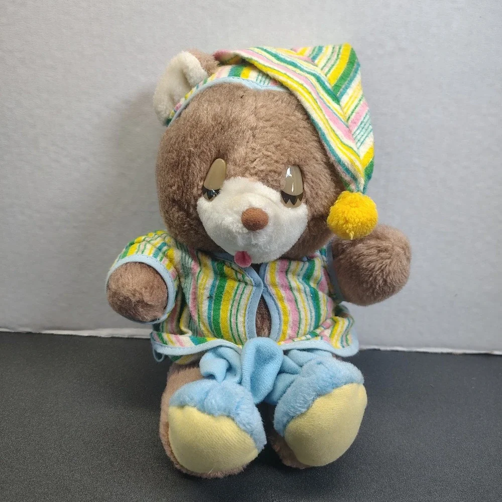 80's American Greetings Amtoy Sleepytime Baby Bear Vintage Plush Teddybear Toy